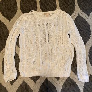 Michael Kors Long Sleeve White Sweater